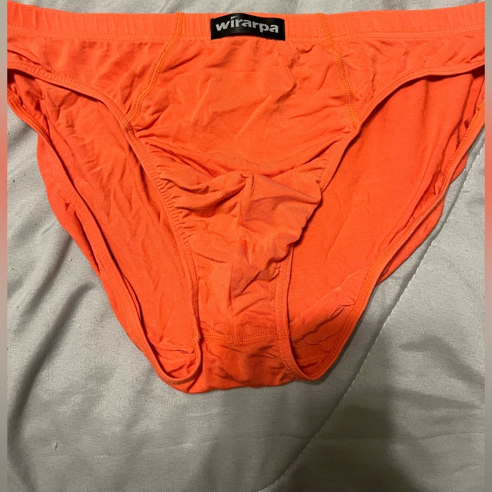 Men’s Orange Briefs - Comfortable Support